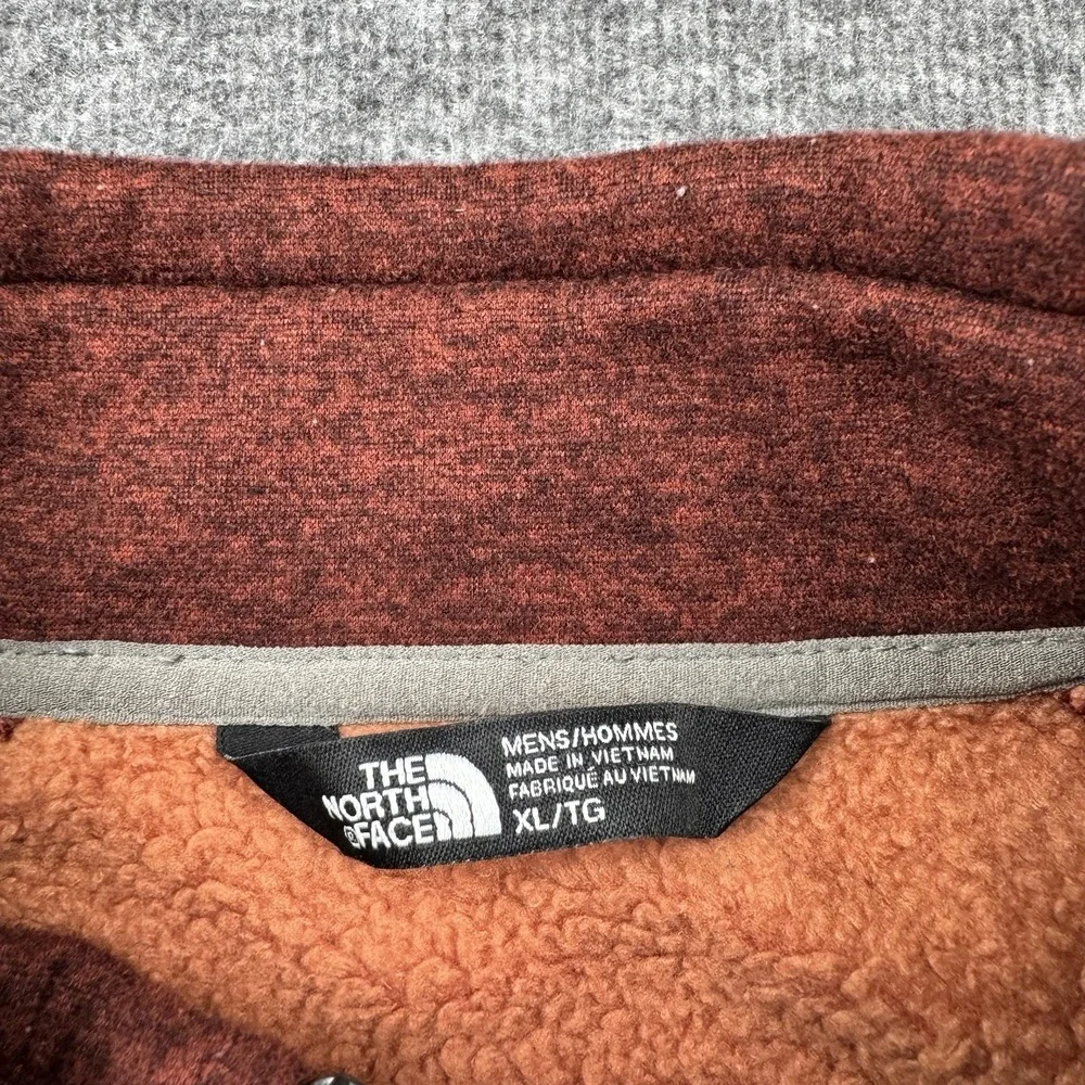 The‎ North Face Jacket Mens Sz XL Red Gray Fleece Full Zip Hiking Y2K Gorpcore